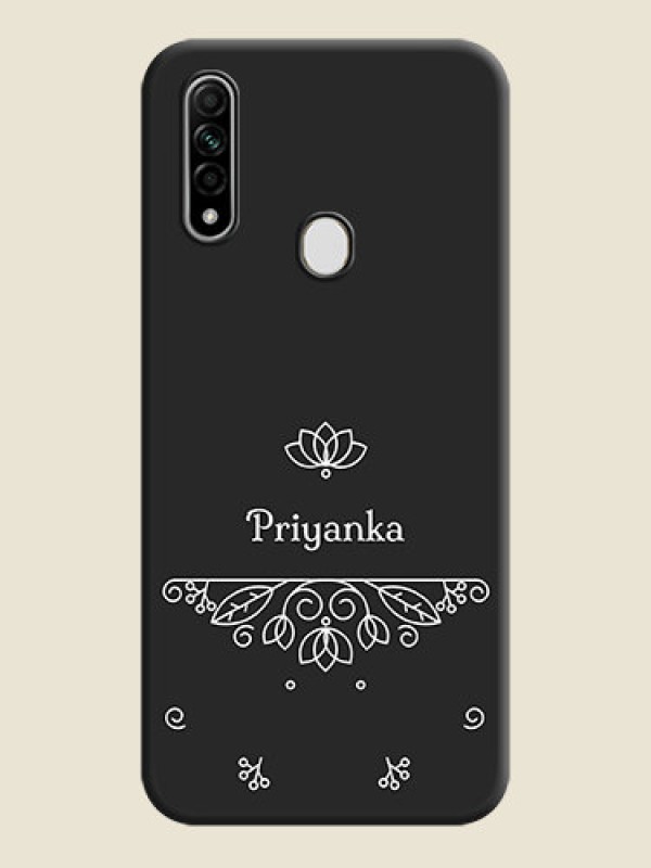 Custom Lotus Garden Custom Text On Space Black Personalized Soft Matte Phone Covers -Oppo A31