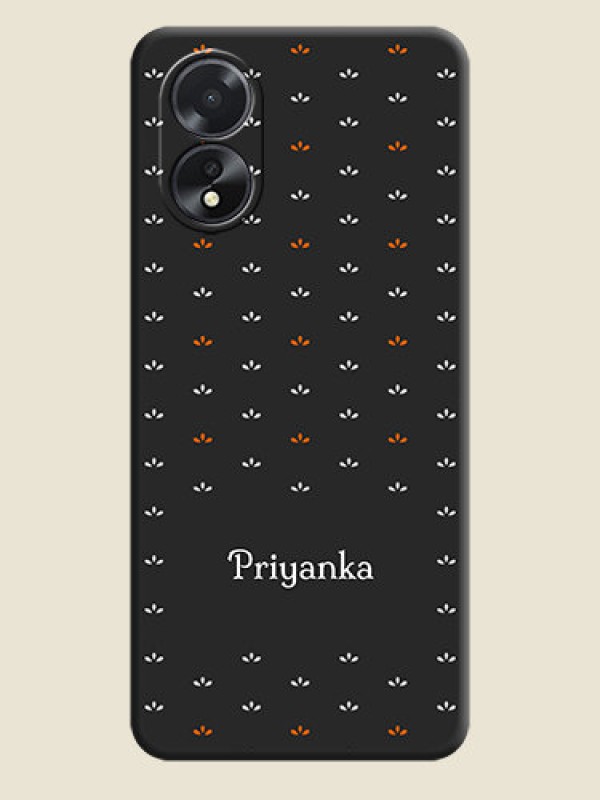 Custom Simple Pattern With Custom Text On Space Black Personalized Soft Matte Phone Covers - Oppo A38