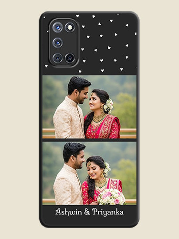 Custom Miniature Love Symbols with Name on Space Black Custom Soft Matte Back Cover - Oppo A52