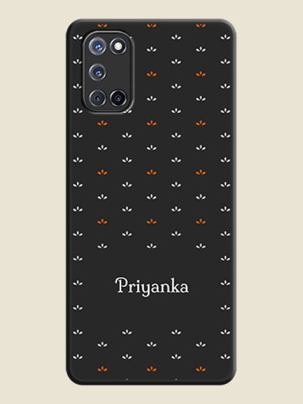 Custom Simple Pattern With Custom Text On Space Black Personalized Soft Matte Phone Covers -Oppo A52