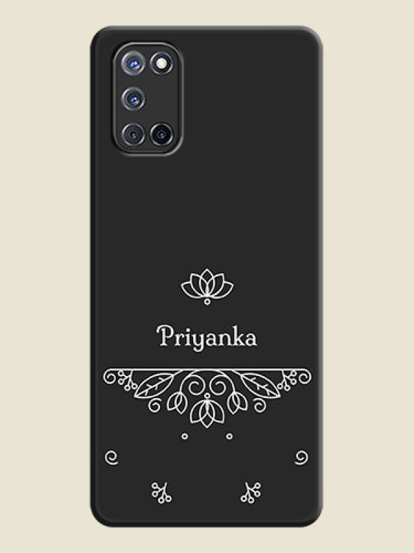 Custom Lotus Garden Custom Text On Space Black Personalized Soft Matte Phone Covers -Oppo A52