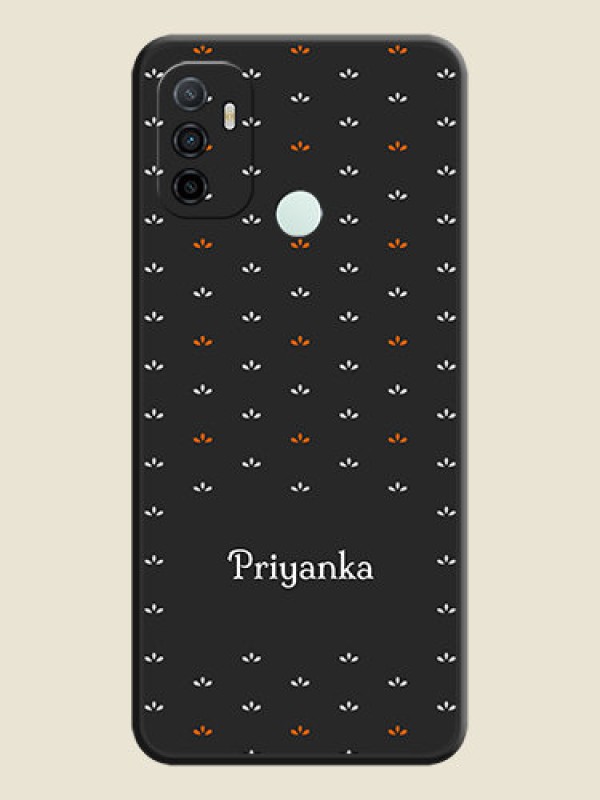 Custom Simple Pattern With Custom Text On Space Black Personalized Soft Matte Phone Covers -Oppo A53