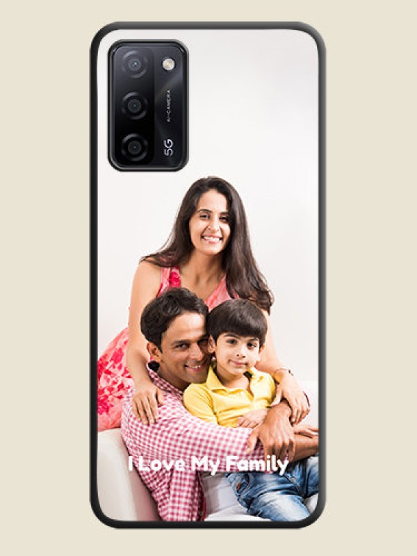Custom Full Single Pic Upload With Text On Space Black Personalized Soft Matte Phone Covers -Oppo A53S 5G