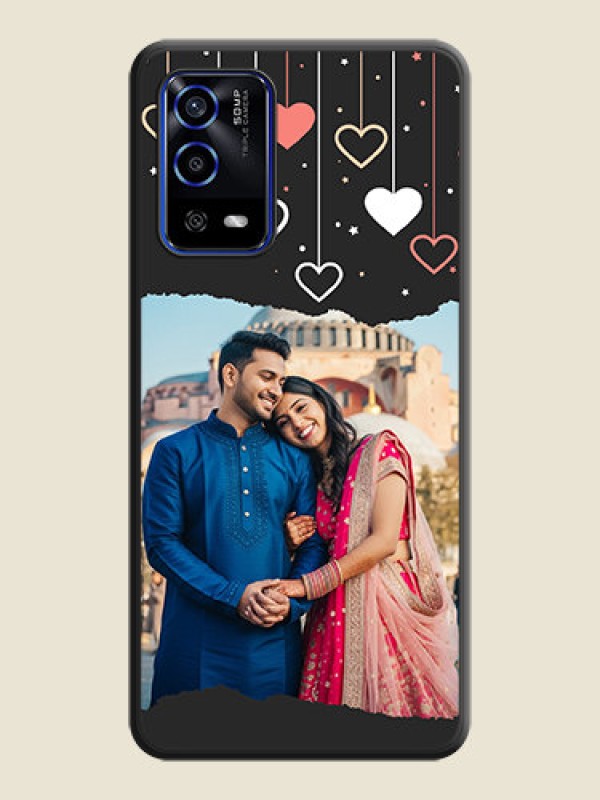 Custom Love Hangings with Splash Wave Picture on Space Black Custom Soft Matte Phone Back Cover - Oppo A55