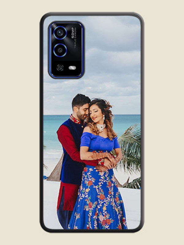 Custom Full Single Pic Upload On Space Black Personalized Soft Matte Phone Covers -Oppo A55