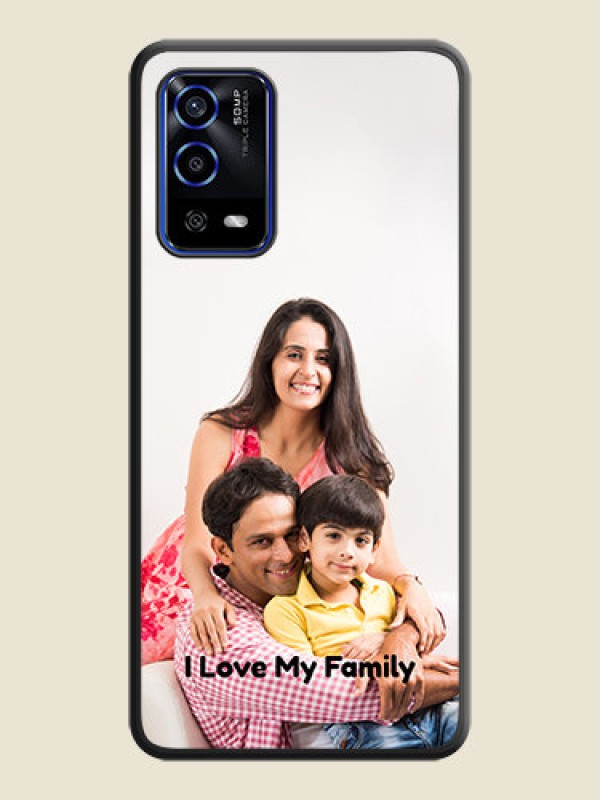 Custom Full Single Pic Upload With Text On Space Black Personalized Soft Matte Phone Covers -Oppo A55