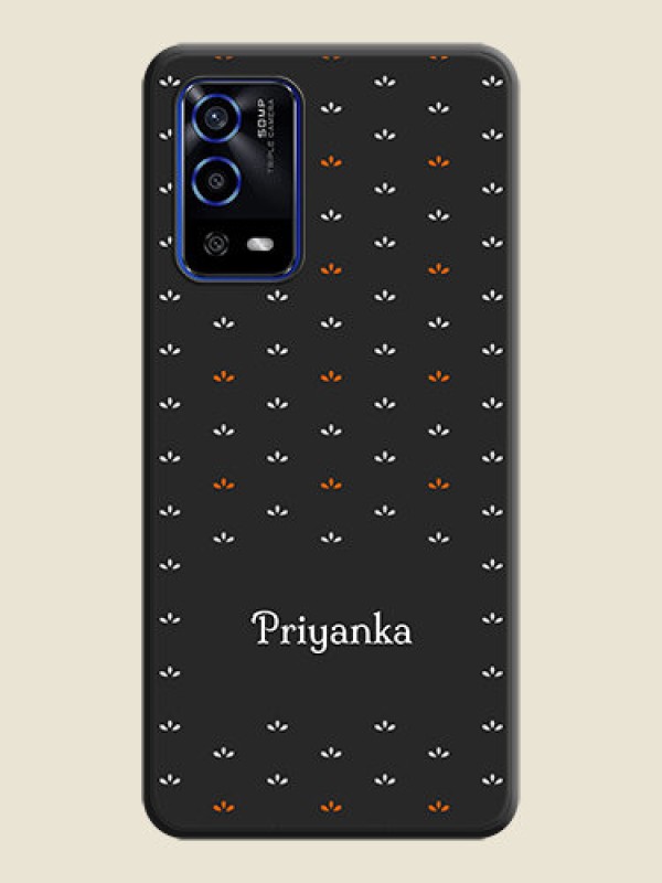 Custom Simple Pattern With Custom Text On Space Black Personalized Soft Matte Phone Covers -Oppo A55