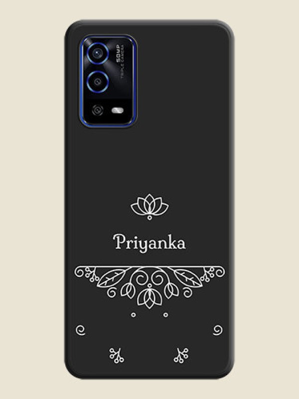 Custom Lotus Garden Custom Text On Space Black Personalized Soft Matte Phone Covers -Oppo A55