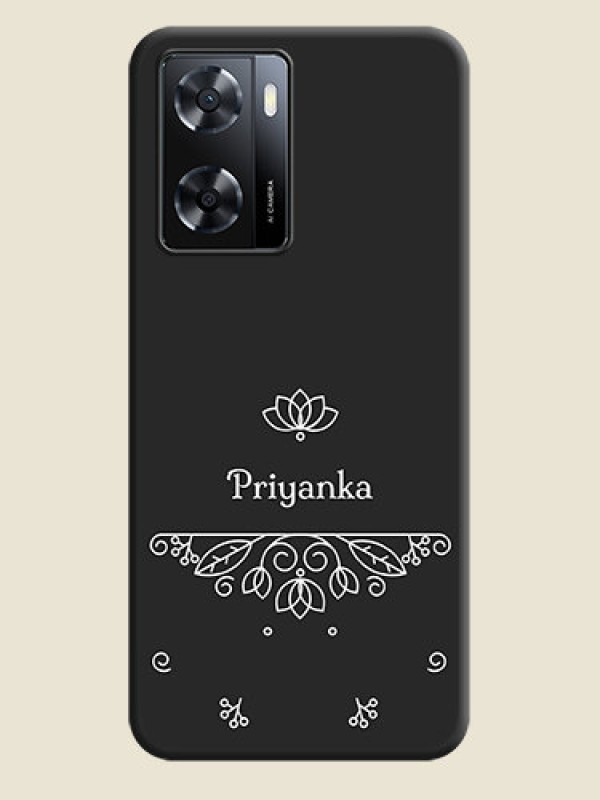 Custom Lotus Garden Custom Text On Space Black Personalized Soft Matte Phone Covers -Oppo A57 2022