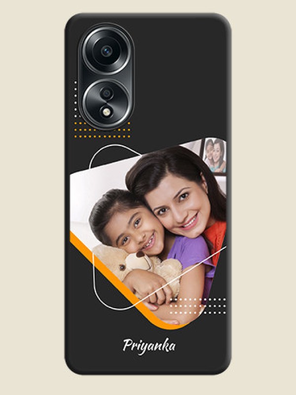 Custom Yellow Triangle - Photo on Space Black Soft Matte Phone Cover - Oppo A58