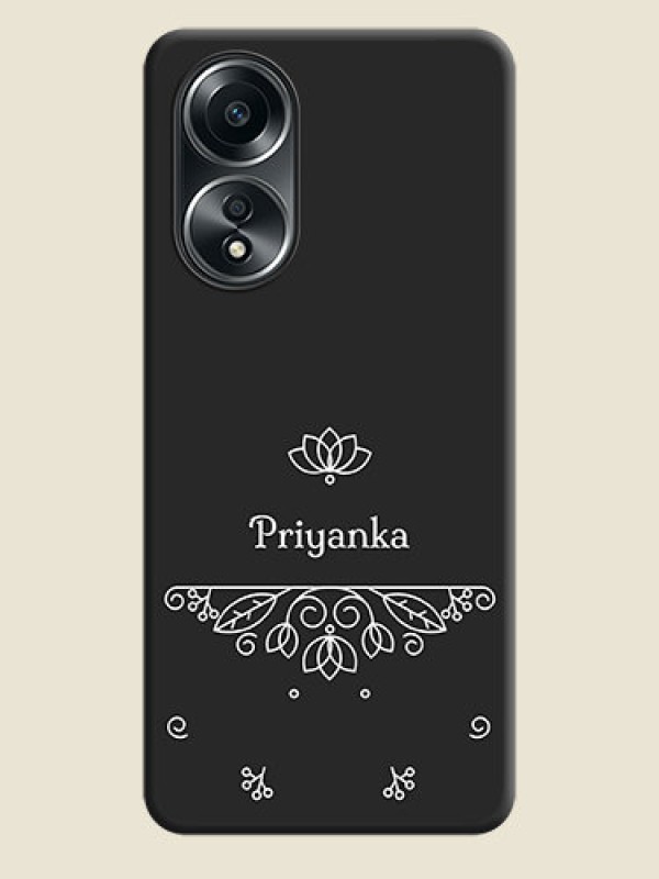 Custom Lotus Garden Custom Text On Space Black Personalized Soft Matte Phone Covers - Oppo A58