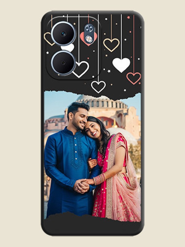 Custom Love Hangings with Splash Wave Picture On Space Black Custom Soft Matte Mobile Back Cover - Oppo A5x 5G