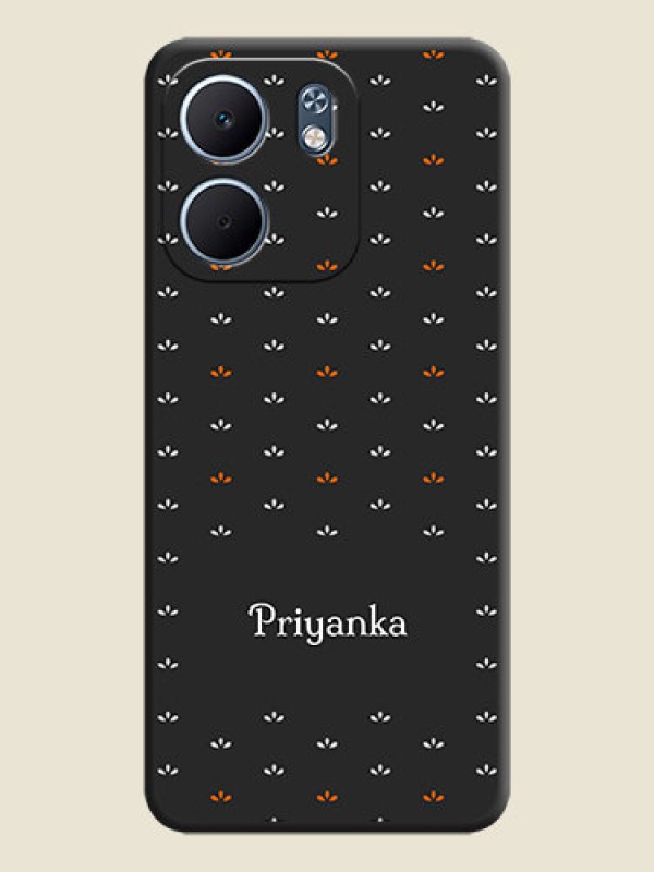 Custom Simple Pattern With Custom Text On Space Black Custom Soft Matte Mobile Back Cover - Oppo A5x 5G