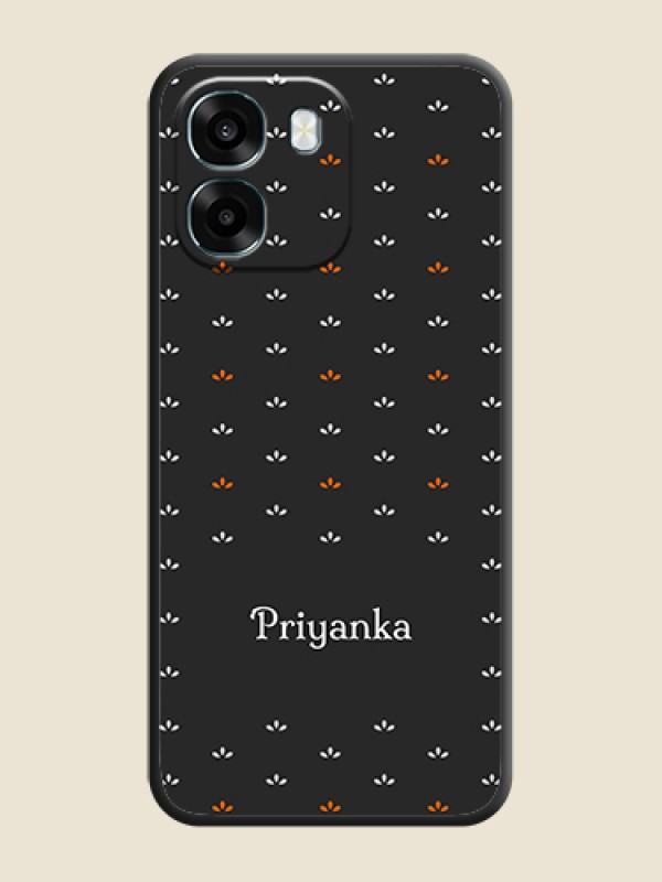 Custom Simple Pattern With Custom Text On Space Black Custom Soft Matte Mobile Back Cover - Oppo A6 5G