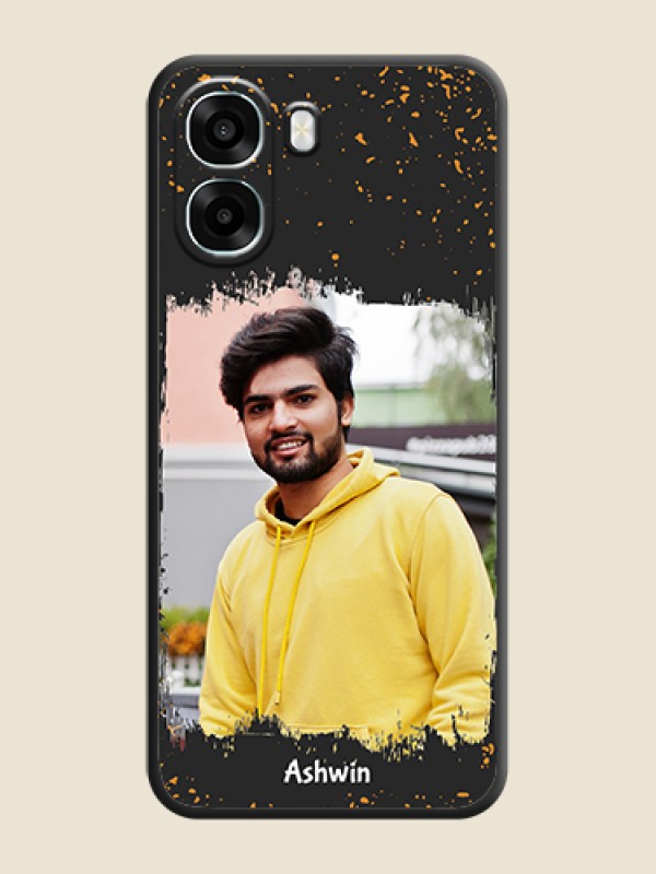 Custom Spray Free Design on Photo On Space Black Custom Soft Matte Mobile Back Cover - Oppo A6x 4G