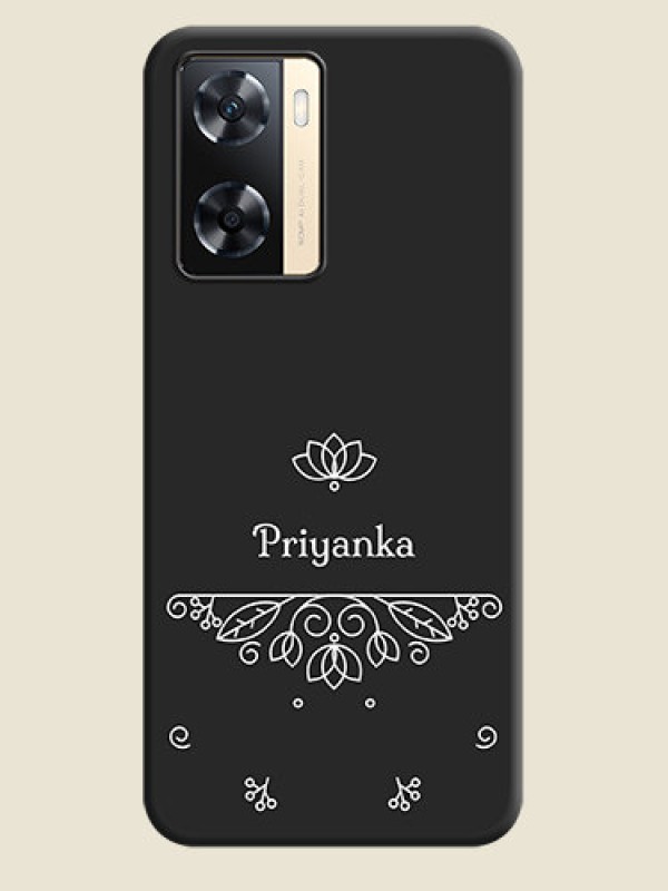 Custom Lotus Garden Custom Text On Space Black Personalized Soft Matte Phone Covers -Oppo A77 4G