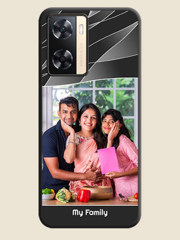 Custom Mixed Wave Lines on Photo on Space Black Soft Matte Mobile Cover - Oppo A77s