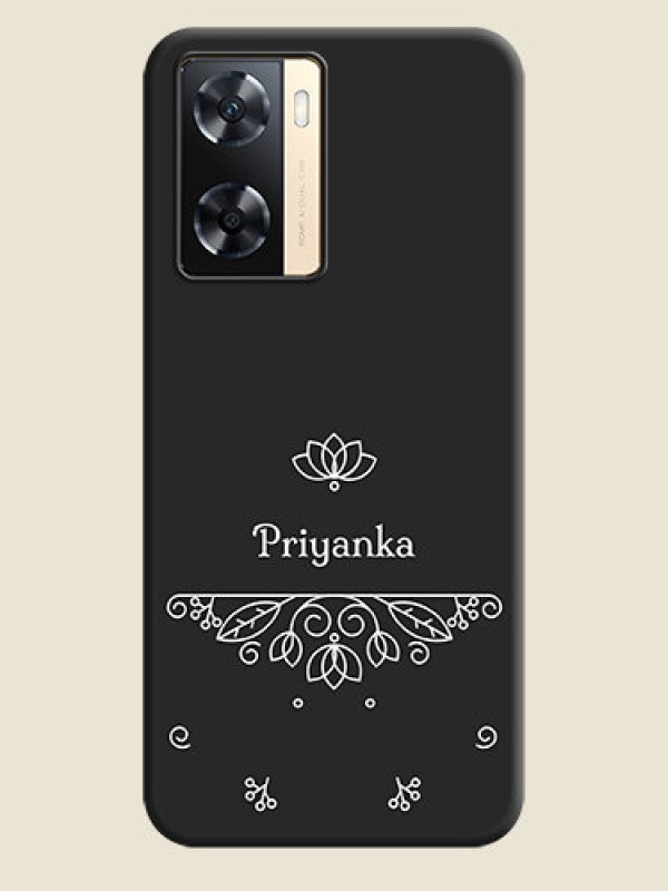 Custom Lotus Garden Custom Text On Space Black Personalized Soft Matte Phone Covers -Oppo A77S