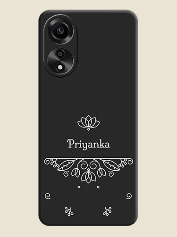 Custom Lotus Garden Custom Text On Space Black Personalized Soft Matte Phone Covers - Oppo A78 4G