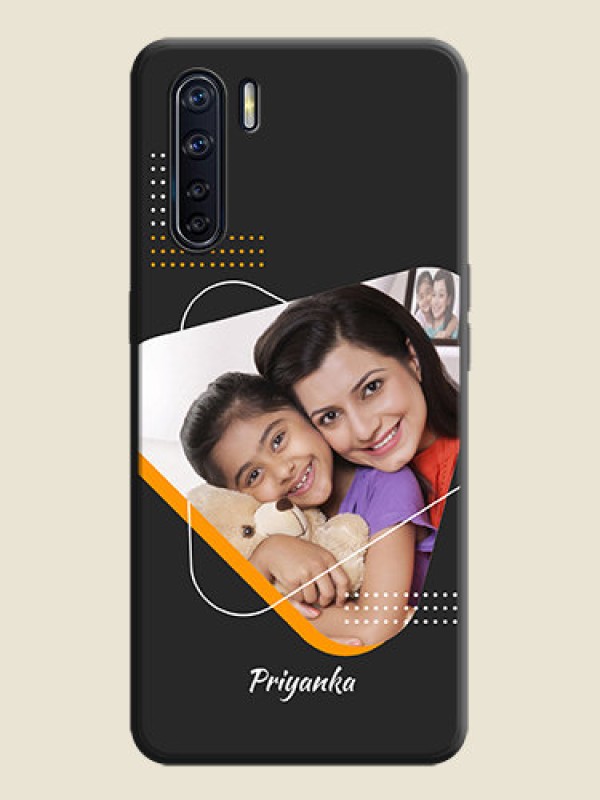 Custom Yellow Triangle - Photo on Space Black Soft Matte Phone Cover - Oppo F15