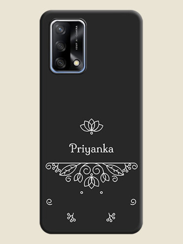 Custom Lotus Garden Custom Text On Space Black Personalized Soft Matte Phone Covers -Oppo F19