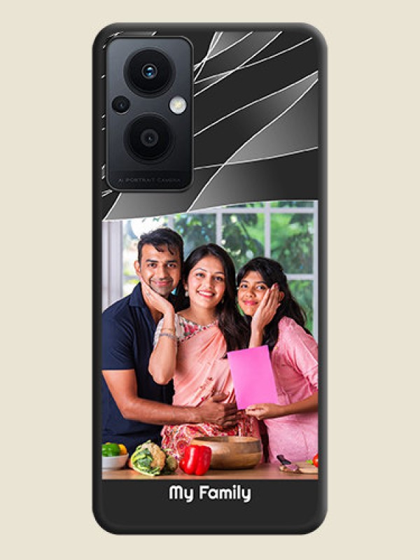 Custom Mixed Wave Lines on Photo on Space Black Soft Matte Mobile Cover - Oppo F21s Pro 5G