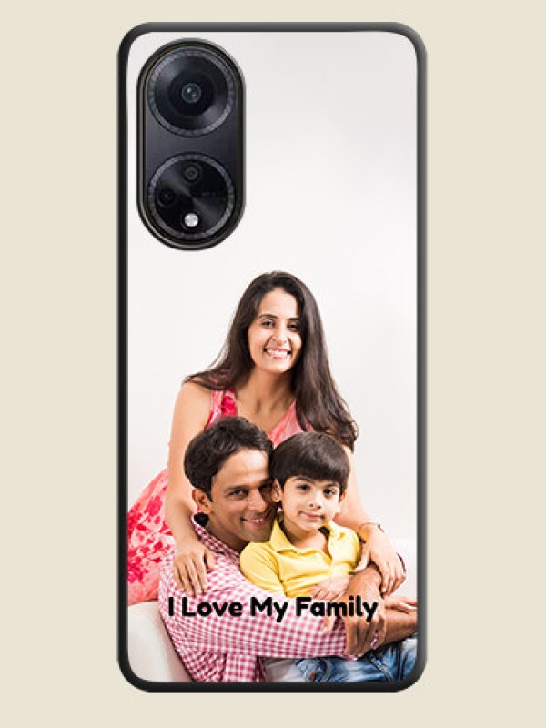 Custom Full Single Pic Upload With Text On Space Black Personalized Soft Matte Phone Covers - Oppo F23 5G