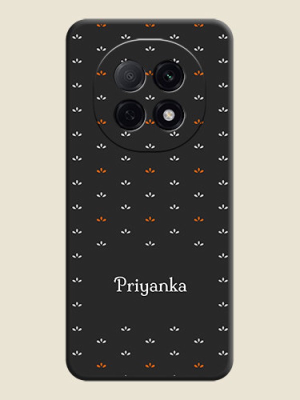 Custom Simple Pattern With Custom Text On Space Black Custom Soft Matte Mobile Back Cover - Oppo F29 5G