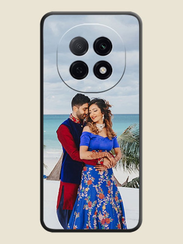 Custom Full Single Pic Upload On Space Black Custom Soft Matte Mobile Back Cover - Oppo F29 Pro 5G