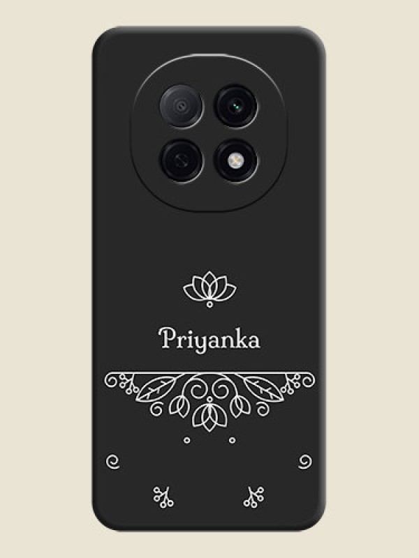 Custom Lotus Garden Custom Text On Space Black Custom Soft Matte Mobile Back Cover - Oppo F29 Pro 5G
