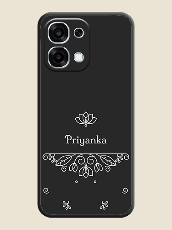 Custom Lotus Garden Custom Text On Space Black Custom Soft Matte Mobile Back Cover - Oppo F31 5G