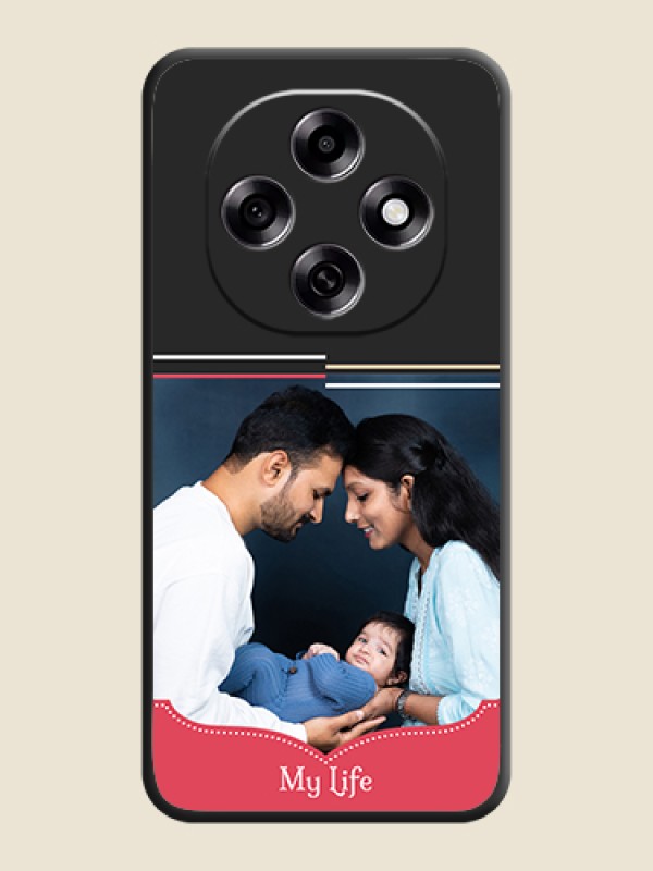 Custom Classic Plain Design with Name On Space Black Custom Soft Matte Mobile Back Cover - Oppo F31 Pro 5G