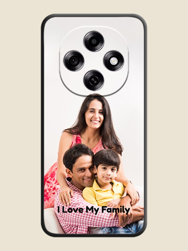 Custom Full Single Pic Upload With Text On Space Black Custom Soft Matte Mobile Back Cover - Oppo F31 Pro 5G
