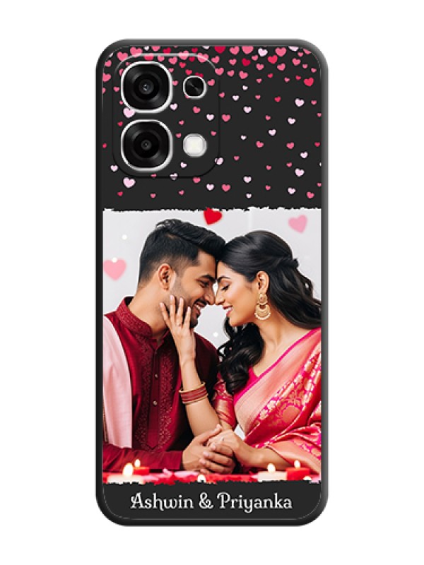Custom Fall in Love with Your Partner on Photo On Space Black Custom Soft Matte Mobile Back Cover - Oppo F33 5G