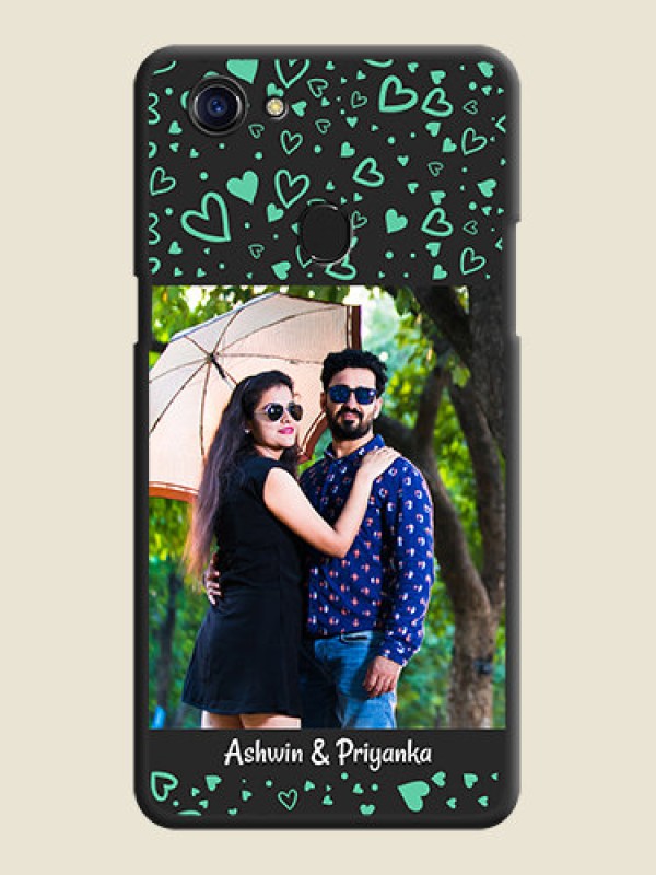 Custom Sea Green Indefinite Love Pattern on Photo on Space Black Soft Matte Mobile Cover - Oppo F5