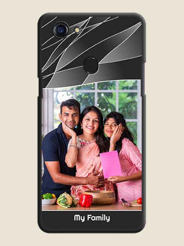 Custom Mixed Wave Lines on Photo on Space Black Soft Matte Mobile Cover - Oppo F5