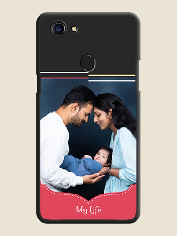 Custom Classic Plain Design with Name on Photo on Space Black Soft Matte Phone Cover - Oppo F5