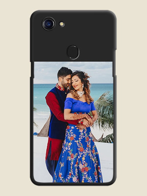 Custom Image Upload With Space Black Color On Custom Soft Matte Mobile Back Cover - Oppo F5
