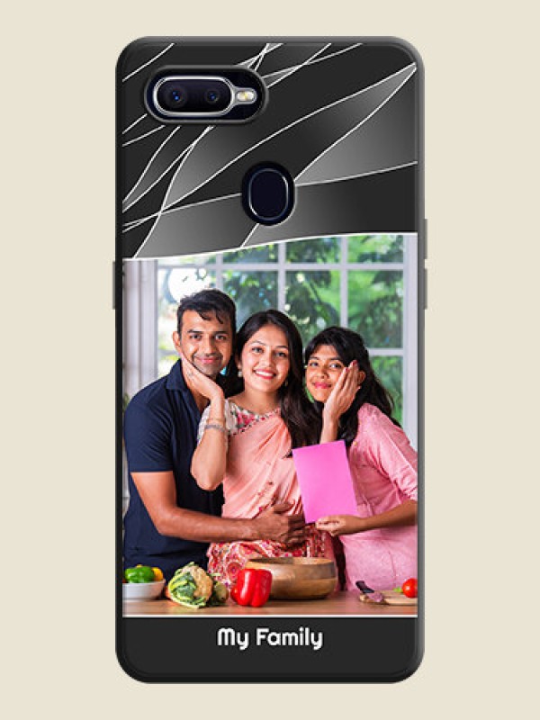 Custom Mixed Wave Lines - Photo on Space Black Soft Matte Mobile Cover - Oppo F9