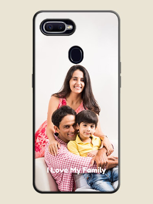 Custom Full Single Pic Upload With Text On Space Black Personalized Soft Matte Phone Covers -Oppo F9