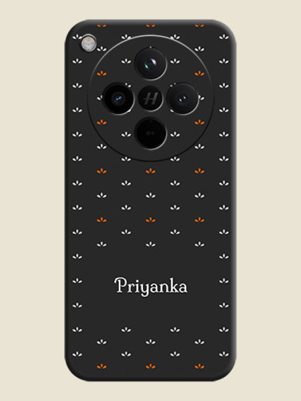 Custom Simple Pattern With Custom Text On Space Black Custom Soft Matte Mobile Back Cover - Oppo Find X8 5G