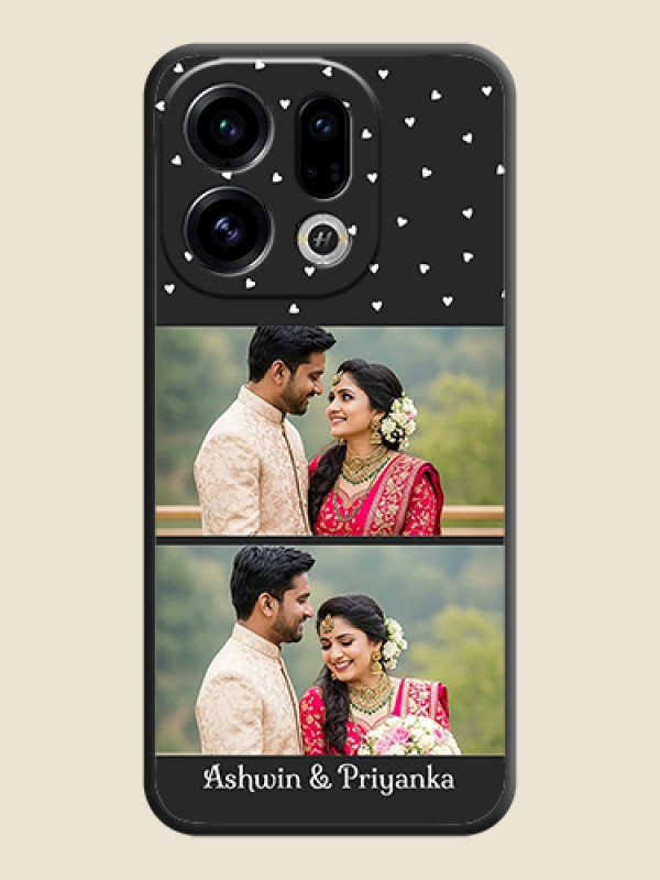 Custom Miniature Love Symbols with Name On Space Black Custom Soft Matte Mobile Back Cover - Oppo Find X9 5G