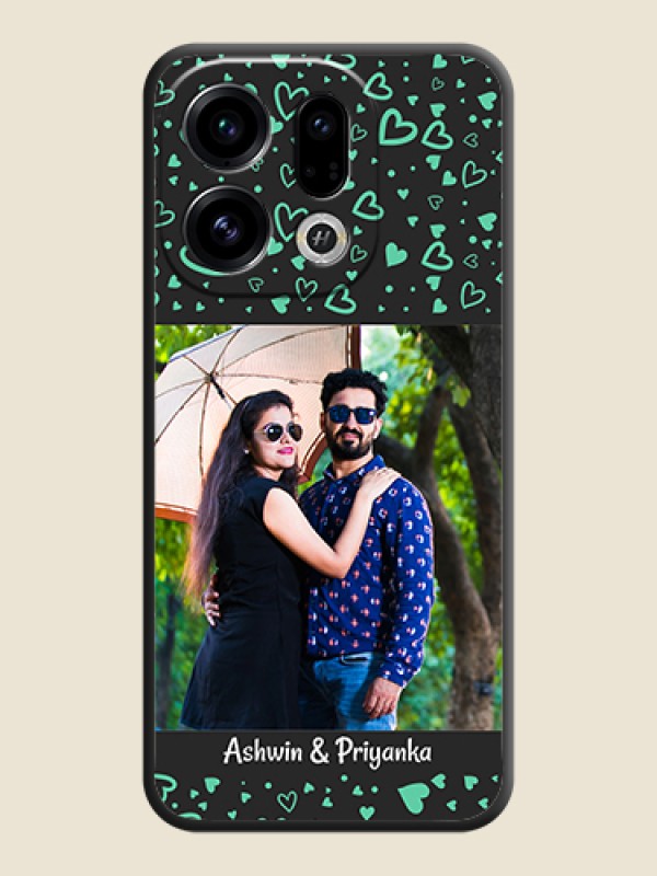 Custom Sea Green Indefinite Love Pattern on Photo On Space Black Custom Soft Matte Mobile Back Cover - Oppo Find X9 5G