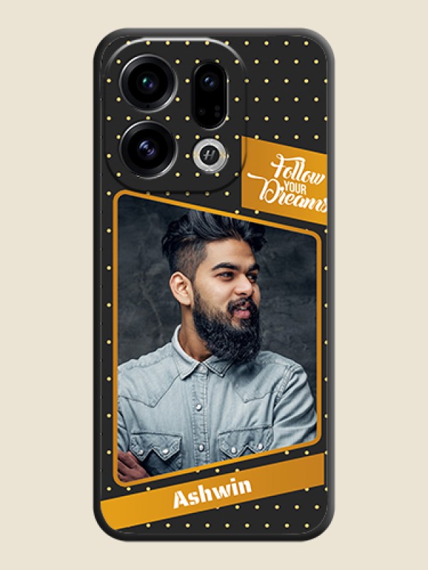 Custom Follow Your Dreams with White Dots On Space Black Custom Soft Matte Mobile Back Cover - Oppo Find X9 5G