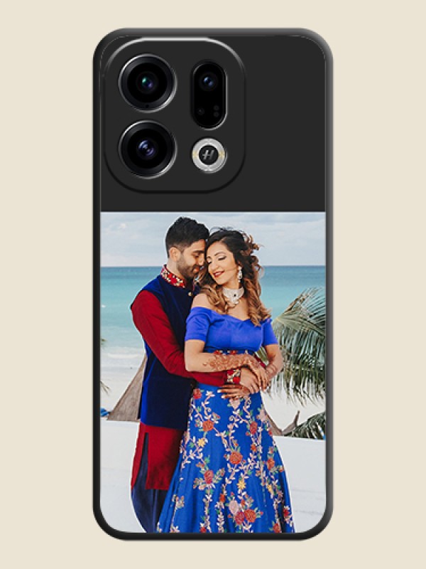 Custom Image Upload With Space Black Color On Custom Soft Matte Mobile Back Cover - Oppo Find X9 5G