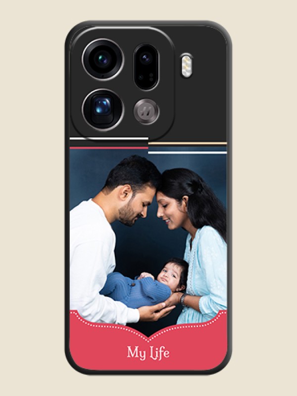 Custom Classic Plain Design with Name On Space Black Custom Soft Matte Mobile Back Cover - Oppo Find X9 Pro 5G