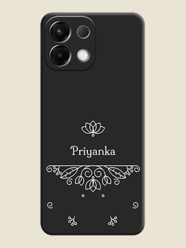 Custom Lotus Garden Custom Text On Space Black Custom Soft Matte Mobile Back Cover - Oppo K13 5G