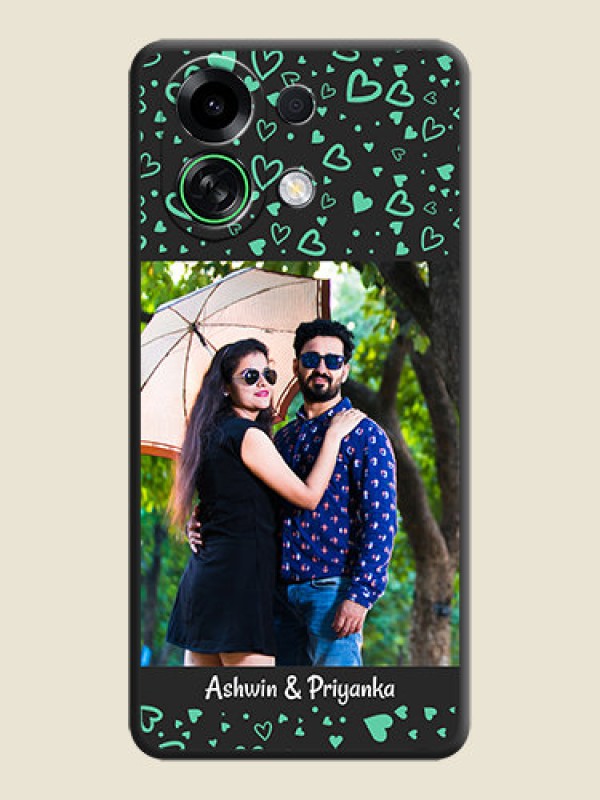 Custom Sea Green Indefinite Love Pattern on Photo On Space Black Custom Soft Matte Mobile Back Cover - Oppo K13 Turbo 5G