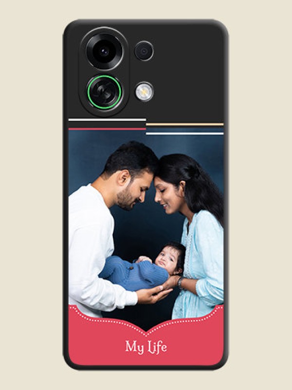 Custom Classic Plain Design with Name On Space Black Custom Soft Matte Mobile Back Cover - Oppo K13 Turbo 5G