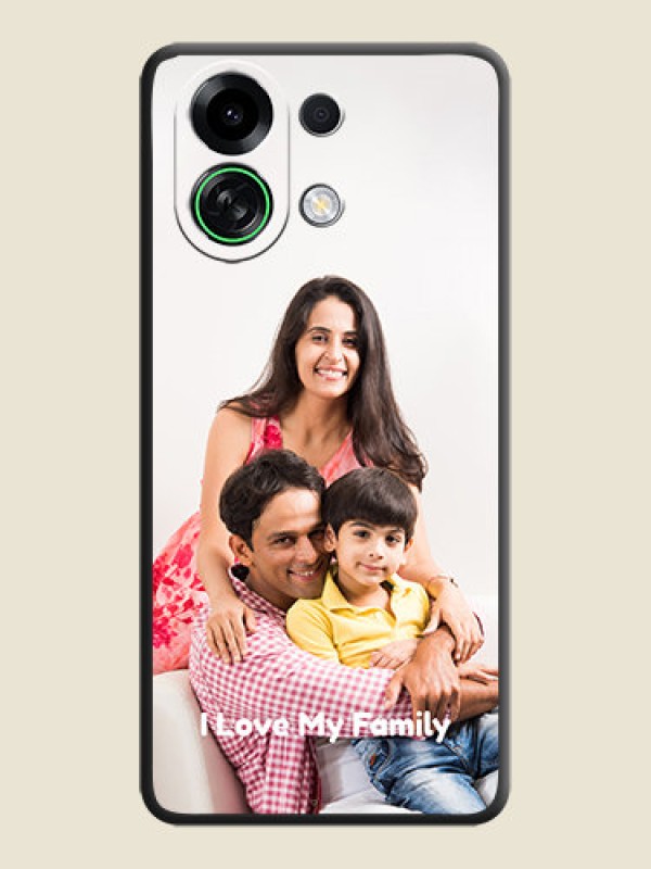 Custom Full Single Pic Upload With Text On Space Black Custom Soft Matte Mobile Back Cover - Oppo K13 Turbo 5G